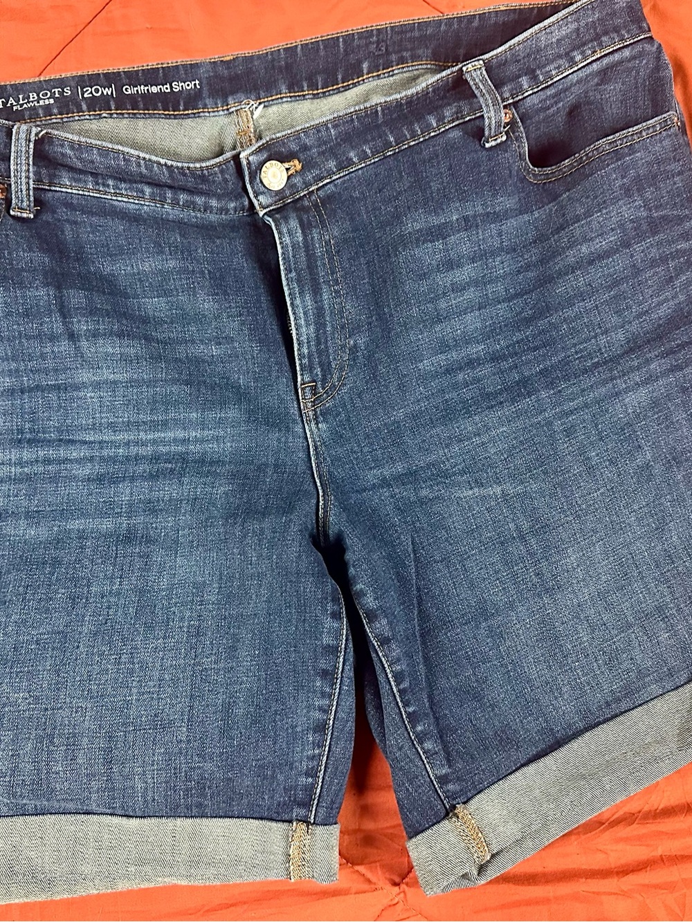 Talbots Blue Relaxed Girlfriend Denim Shorts